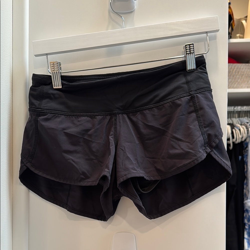 Lululemon black Athletic Shorts with Moisture-Wicking Fabric